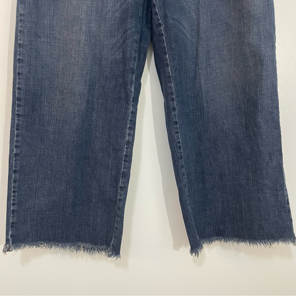 Eileen Fisher Stretch Organic Cotton Wide Leg Cropped Jeans Size 14-16.  These - Picture 4 of 12